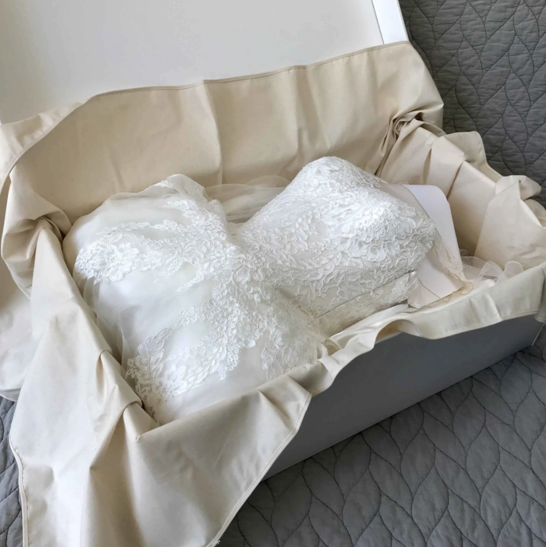 How should I store my wedding dress after the wedding