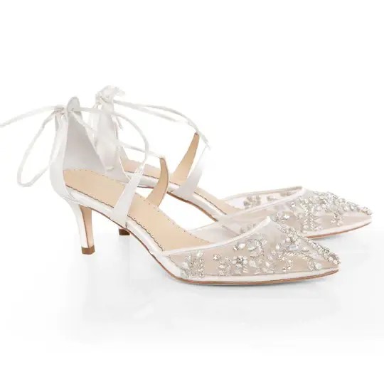 Bella Belle Low Bridal Kitten Heel
