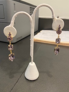Paris by Debra Moreland Taxi Dancer Earrings- Lt. Amethyst-OFF RACK ONLY #0 default Gold/Lt. Amethyst thumbnail