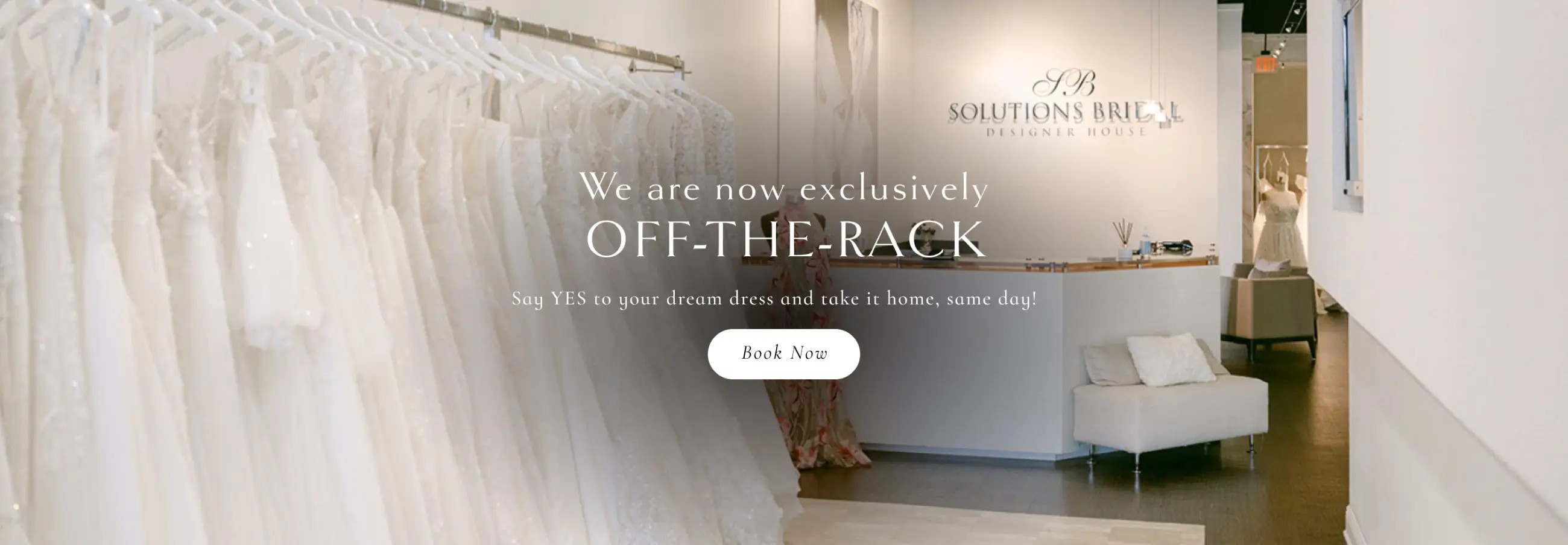 Off the Rack dresses at Solutions Bridal in FL